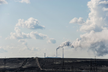 Mining and Metallurgical Plant Norilsk Nickel aka Nornickel. A large amount of harmful emissions into the atmosphere greatly degrade the environment