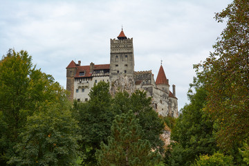 Fototapeta premium Bran Castle, former royal residence and castle of the legendary Count Dracula. Medieval fortification.