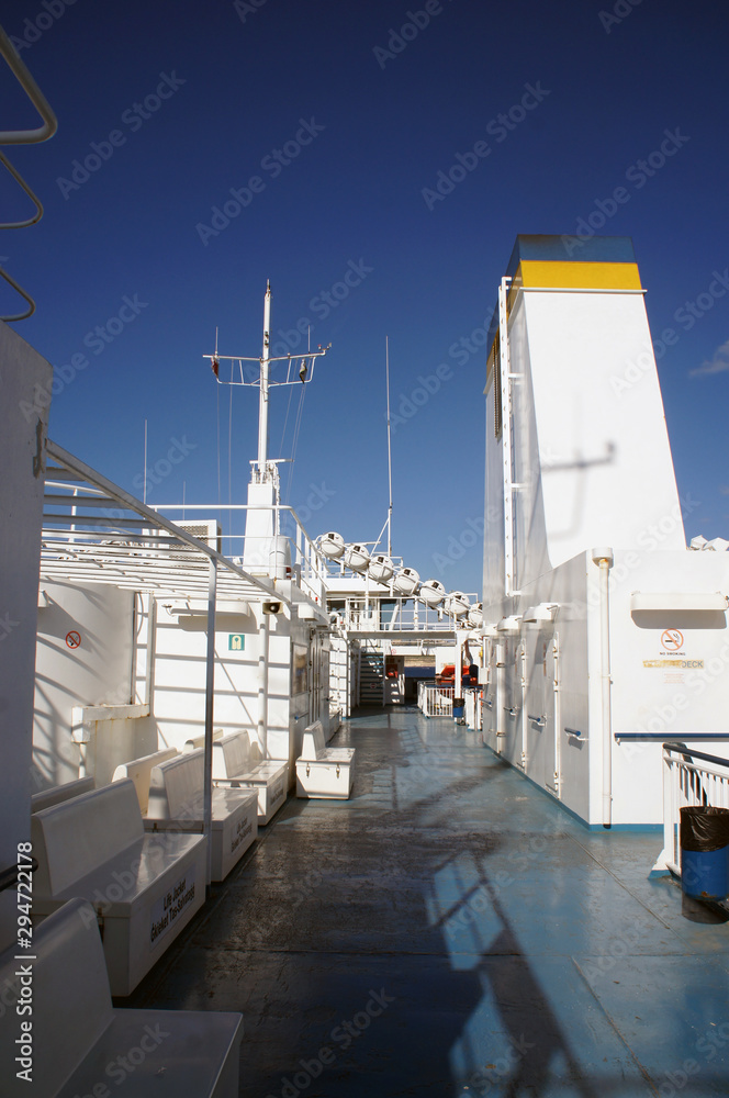 Wall mural ferry deck between malta and gozo islands (cirkewwa - mgarr)