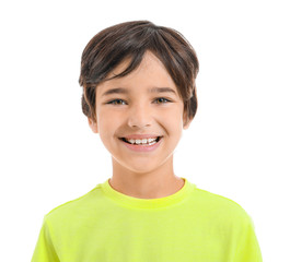 Cute little boy on white background © Pixel-Shot