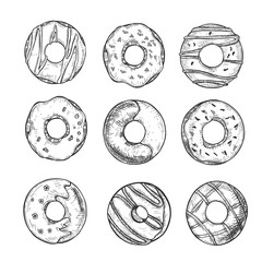 Sweet donuts desserts with topping