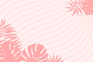 Vector trendy background with tropical leaves