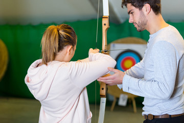 portrait of peope at archery class