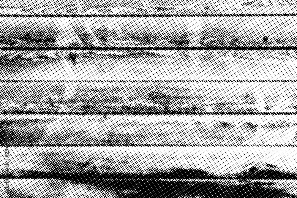 Poster Subtle halftone vector wooden texture overlay. Monochrome abstract splattered background.