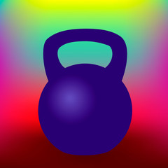 Kettlebell icon. Abstract fluid shapes vector trendy liquid colors backgrounds. Vector illustration.