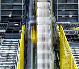 Automated warehouse transport system, work in progress.