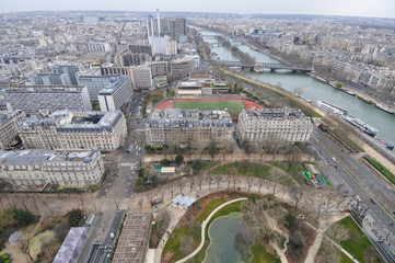 Aerial view of Paris