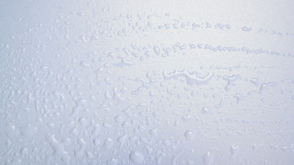 Raindrops on a fresh cold surface