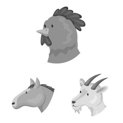 Vector design of countryside and homestead symbol. Collection of countryside and breeding stock vector illustration.