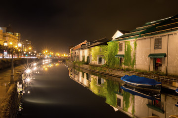 小樽運河の夜