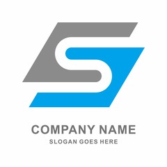 Monogram Letter S Geometric Circle Square Business Company Stock Vector Logo Design Template
