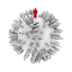 Teamwork and business partnership concepts, original 3d rendering