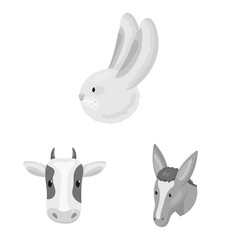 Vector design of countryside and homestead logo. Collection of countryside and breeding vector icon for stock.