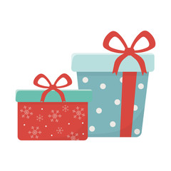 wrapped gift box celebration merry christmas