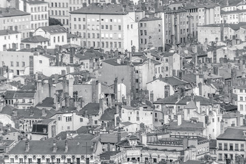 Lyon France cityscape street buildings houses city center old town architecture