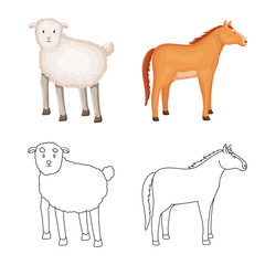 Isolated object of breeding and kitchen icon. Set of breeding and organic vector icon for stock.