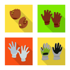 Fototapeta premium Vector design of own and textile sign. Collection of own and safety stock vector illustration.