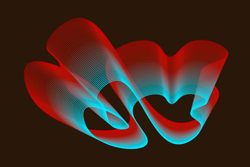 Abstract background with color lines. Vector illustration