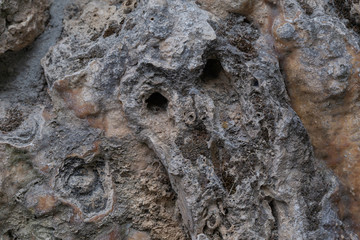gray stone rock ornament