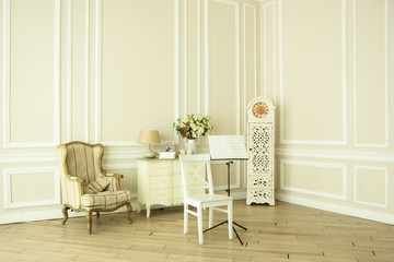 A Luxurious interior in the vintage style....