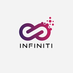Fototapeta premium Infinity logo design symbol.Modern infinity icon with bubble - Vector
