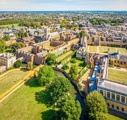 Aerial view of Cambridge, United Kingdom