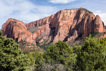 Red rock scenery at Kolob Canyons in Zion National Park, Utah, USA