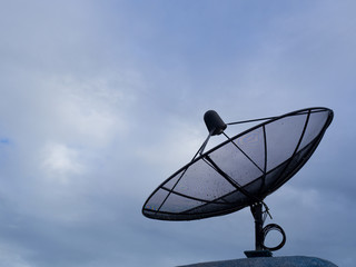 Satellite dishes communication technology network.