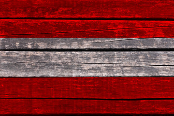 photograph of the beautiful colored national flag of the modern state of Austria on textured...