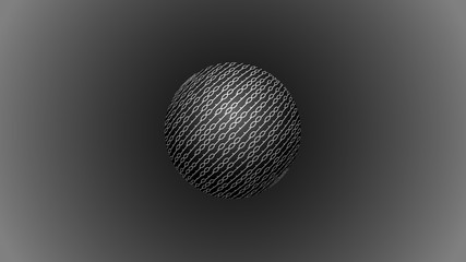 Binary code on a sphere abstraction vector illustration