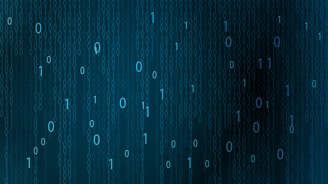 Binary code abstraction vector illustration