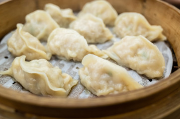 Taiwanese famous snacks of steamed dumplings