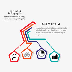 Modern info graphic framework. can be used for workflow layout, diagrams, option numbers, timelines and steps. Simple and Minimalist style. vector Illustration