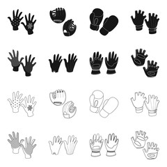 Fototapeta premium Isolated object of silhouette and safety symbol. Collection of silhouette and comfort vector icon for stock.