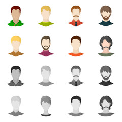 Vector illustration of professional and photo logo. Set of professional and profile stock vector illustration.