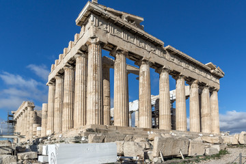 Obraz premium The Parthenon in the Acropolis of Athens, Greece