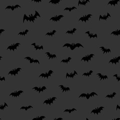 Halloween bats seamless pattern. Texture background of bat vector illustrations.