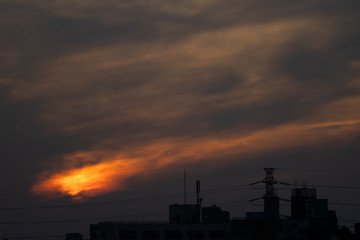 Naklejka premium 日没