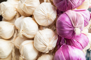 garlic in the traditional marketplace