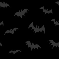 Halloween bats seamless pattern. Texture background of bat vector illustrations.