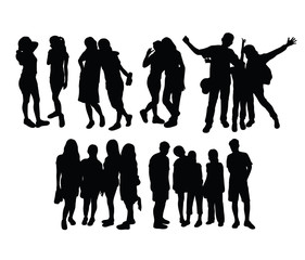 Happy Family Silhouettes, art vector design 