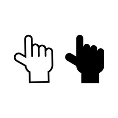 Hand cursor symbol for website computer and mobile
