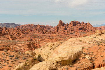 Red Rocks of the Valley of Fire State Park, Late Afternoon, Nevada/USA