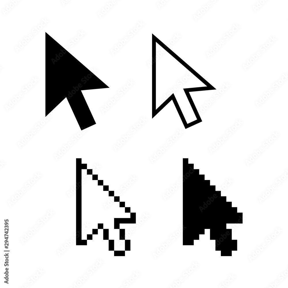 Fototapete set of cursor click icon ,symbol for website computer