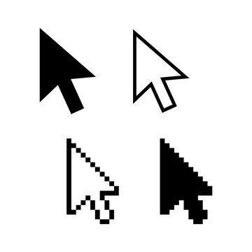 Set of Cursor click icon ,symbol for website computer