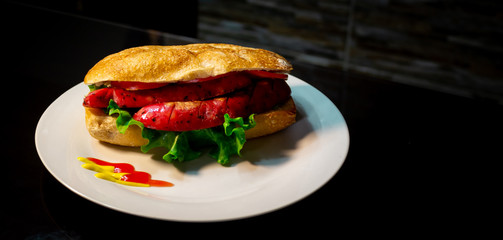 hamburger pan con chorizo