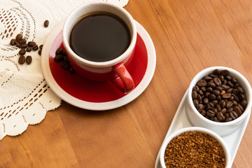 Coffee bean in the morning