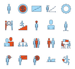 Isolated work and buisness icon set vector design