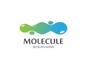 Molecule logo vector icon template illustration design