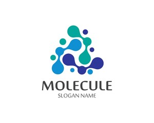 Molecule logo vector icon template illustration design